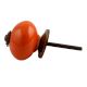 Orange Round Antique Fitting Ceramic Knob